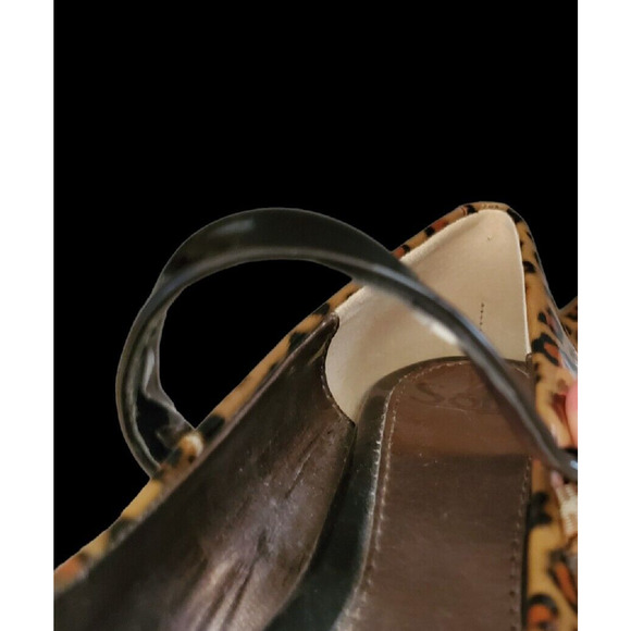 Sofft Leopard Print Patent Leather Mary Jane Heels Pumps Dress Shoes Sz 7M - Picture 4 of 6